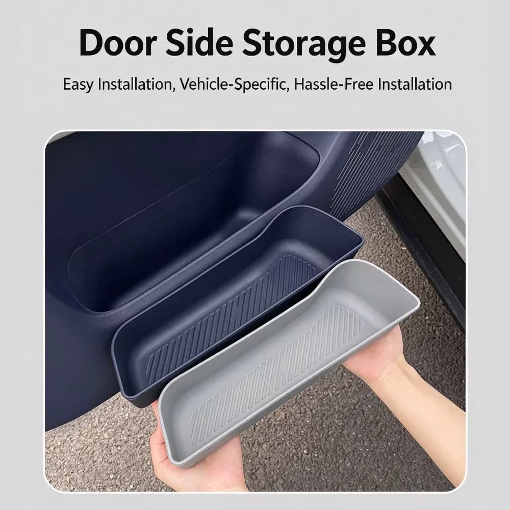 TPE Door Storage Box For Leapmotor A10 Car Door Pocket Organizer Tray Door Side Holder Anti-Slip Waterproof Dirtproof Interior