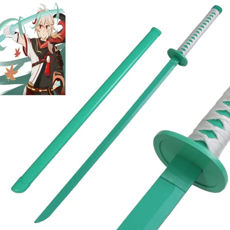 Cosplay Genshin Impact 40inch Bamboo Assembled Sword Role Playing Keadehara Kazuha Game Katana 102cm Model