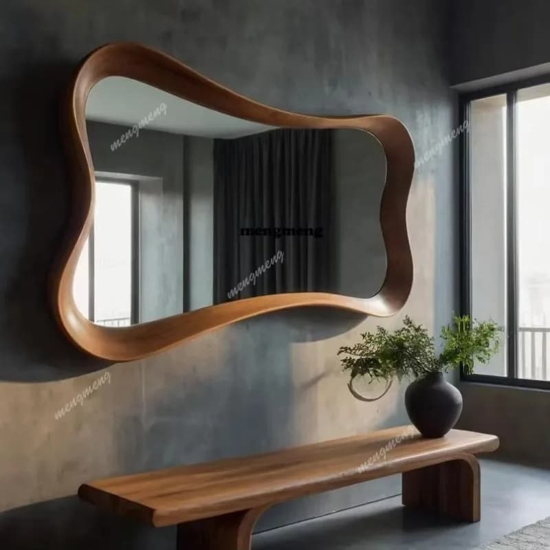 E182 American retro decorative mirror wall hanging medieval dressing French bedroom entrance living room wall mirror