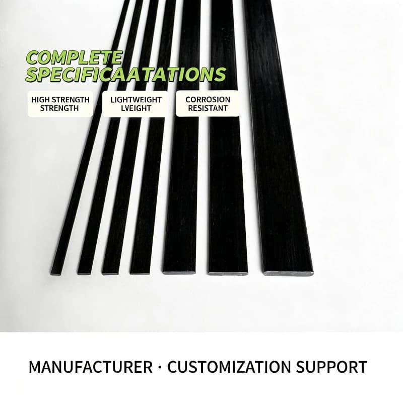 RC Model Kite Spare Parts High Strength Pultruded Flat Carbon Fiber Sheet Strips Custom Carbon Plate SupportBar For DIY Assembly