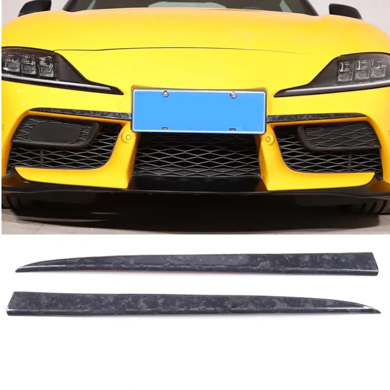 Carbon Fiber Car Front Bumper Fog Light Eyebrow Trim For Toyota GR Supra A90 A91 2020-2025 Styling Decorative Accessories