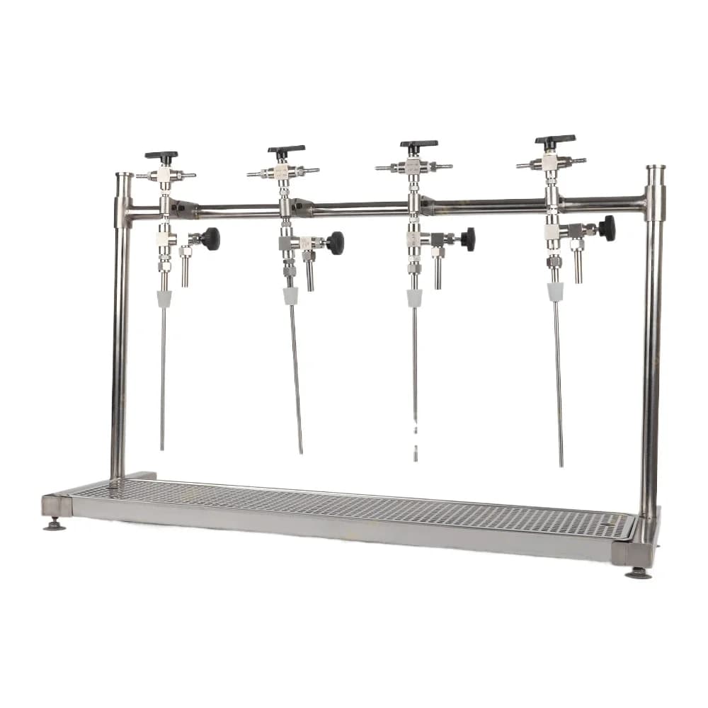 Brew Micro Brewery Low Cost 4 Head Counter Pressure Beer Bottle Filler Isobaric Beer Manual Bottle Filling Machine