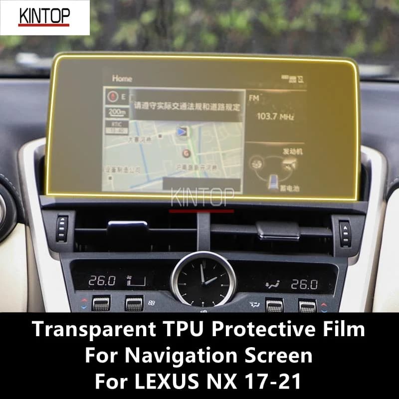 For LEXUS NX 17-21 Navigation Transparent TPU Protective Film Anti-scratch Repair Film Accessories Refit