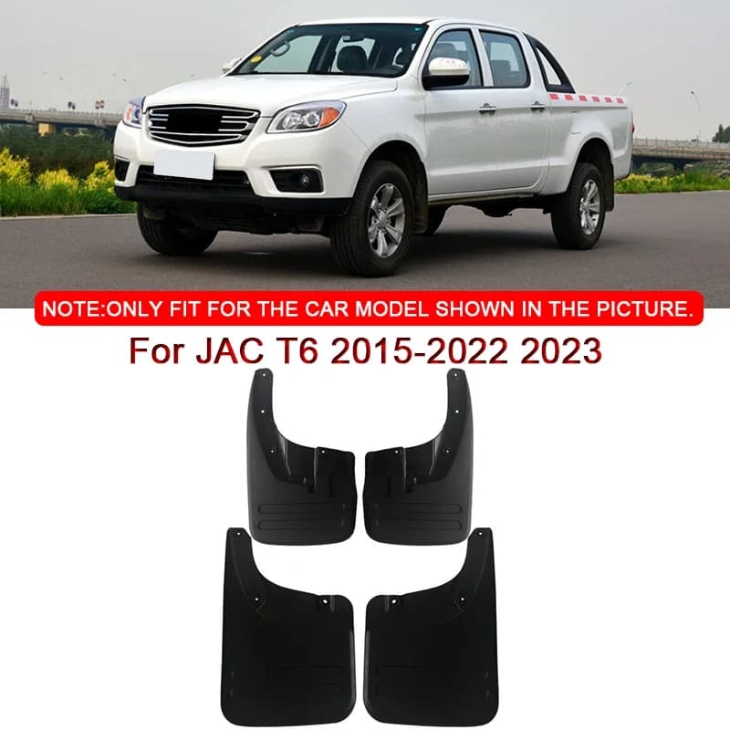 For JAC T6 2015-2021 2022 2023 Car Styling ABS Car Mud Flaps Splash Guard Mudguards MudFlaps Front Rear Fender Auto Accessories