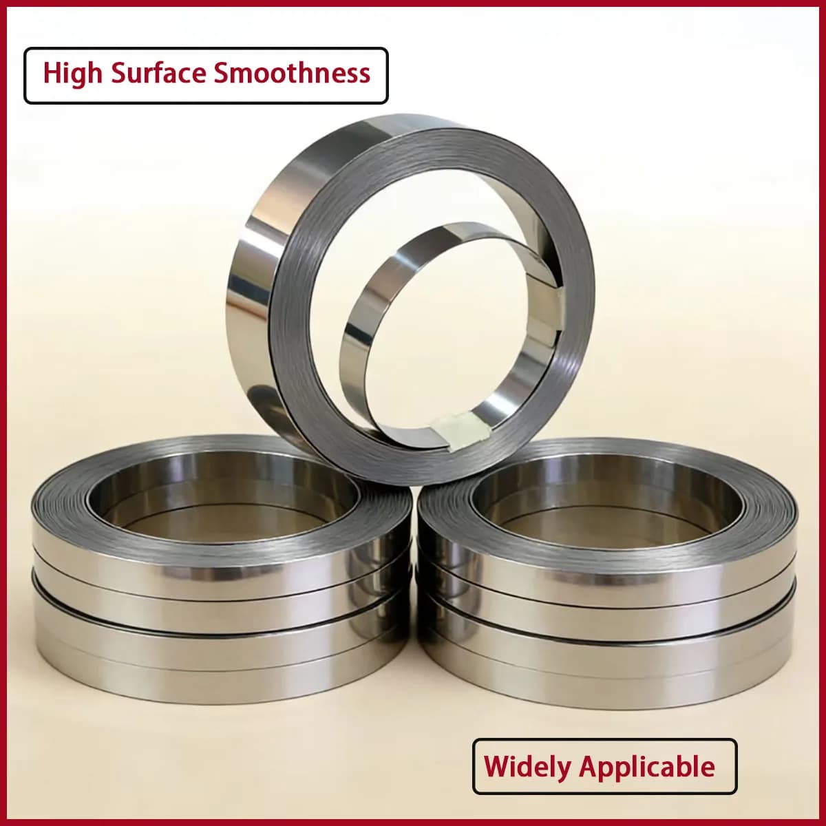 Width 5-30mm High Elasticity 301 Stainless Steel Strip for Electronic Appliances, Automotive Parts, Etc