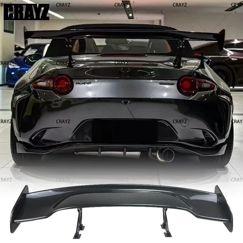 For MAZDA MX5 MX-5 2016-2026 Gloss Black ND NC NA Miata Garage Rear Tail Wing Decoration GT Style Rear Spoiler