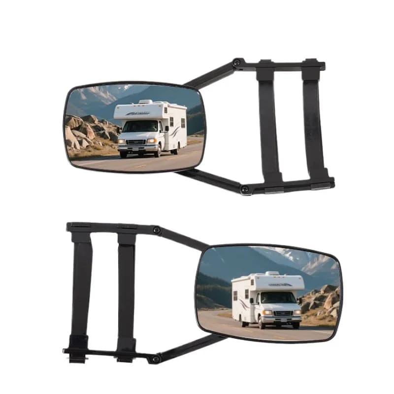 Universal Towing Mirror Adjustable Tow Mirror Caravan Trailer Car Rear View Mirror Convex Wide Angel Safe Hauling Extension
