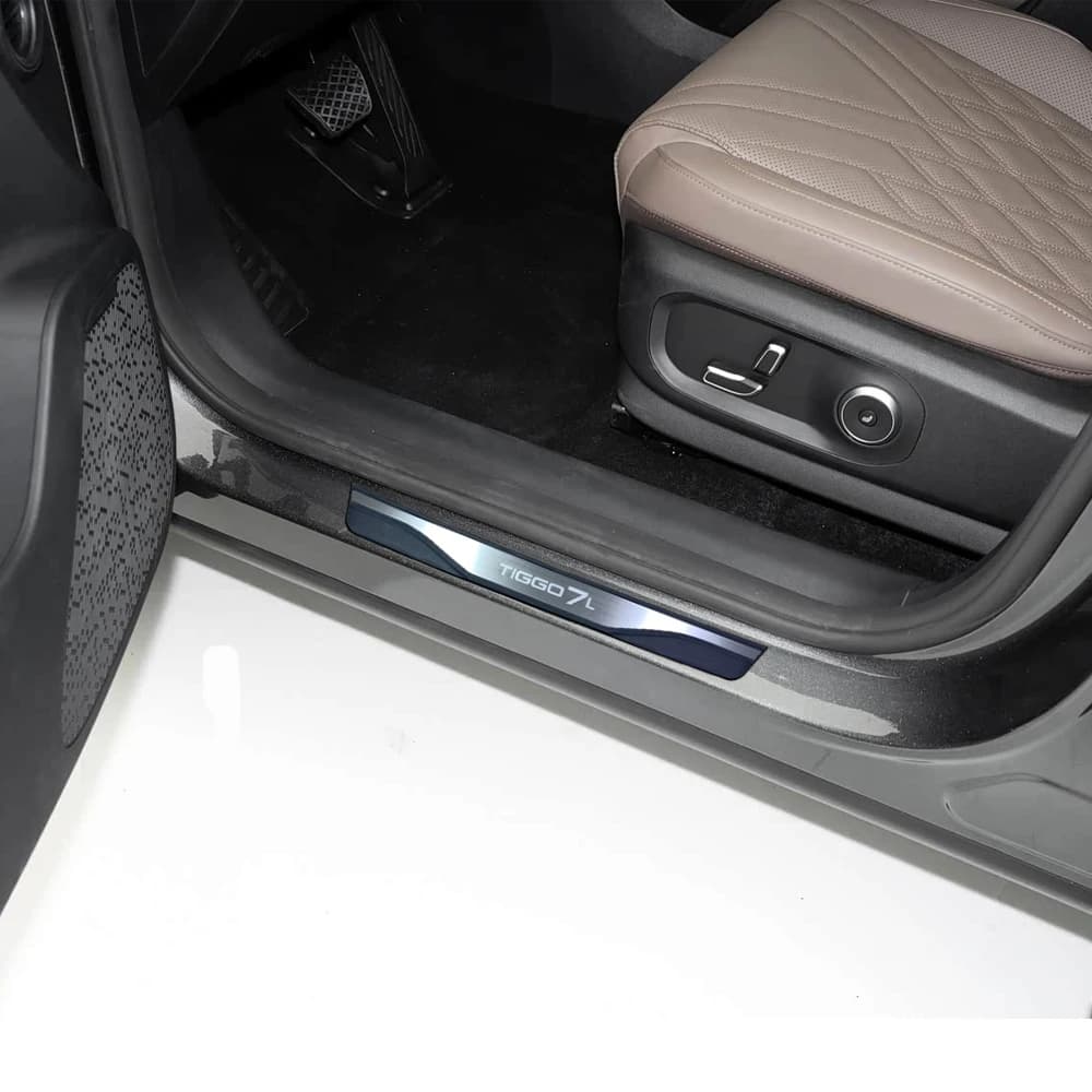 For Chery Tiggo 7L 2026 Auto Door Sill Guard Anti-scratch Threshold Plate Cover Car Interior Stickers Accessories Decoration