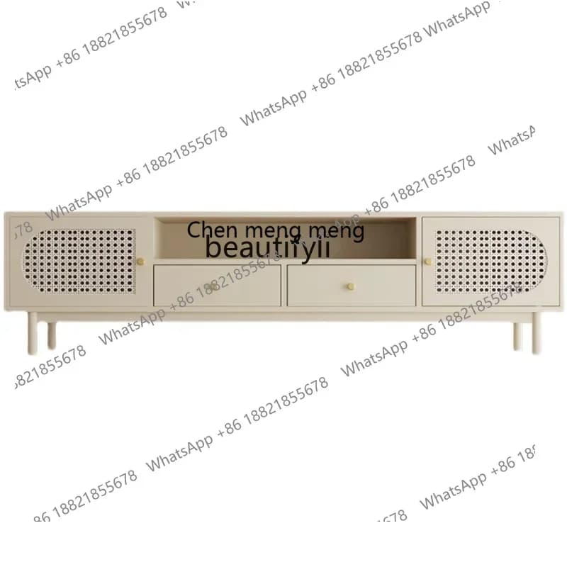 D178 Y CXH Combination Modern Simple Small Apartment Side Cabinet Floor Rattan TV Stand