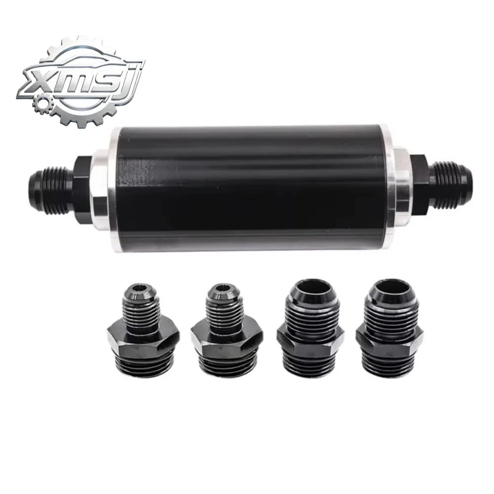 Fuel Filter 50Mm Universal Car Accessories AN6 AN8 AN10 Adapter Cleanable Design