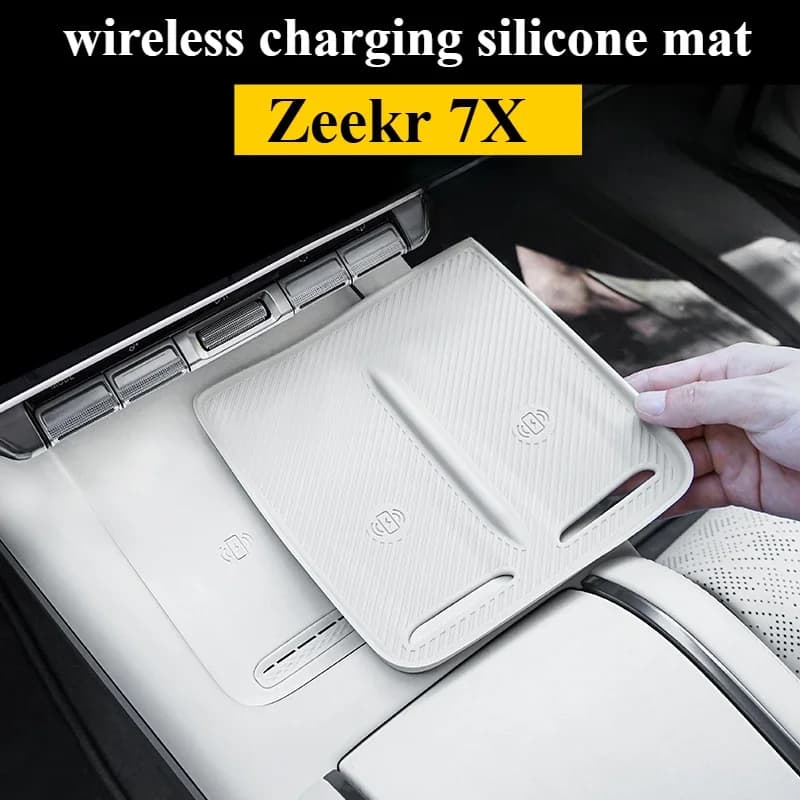 For Zeekr 7X Special Central Control Wireless Charging Silicone Pad Non-slip Pad Interior Modification Automotive Accessories