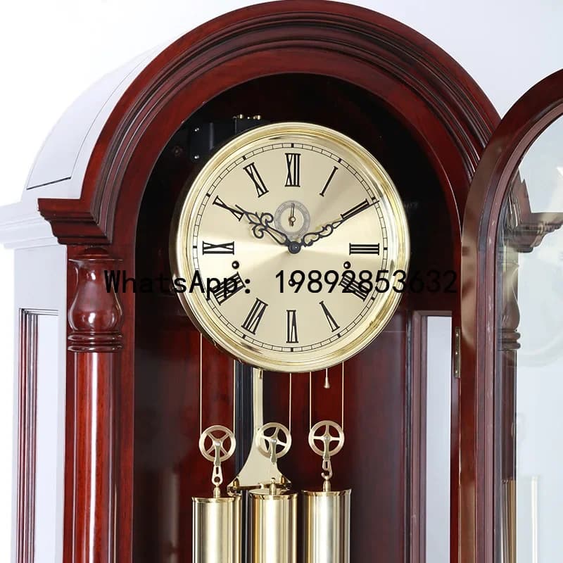 rosewood mahogany jiuding mahogany floor clock living room mechanical movement large swing clock