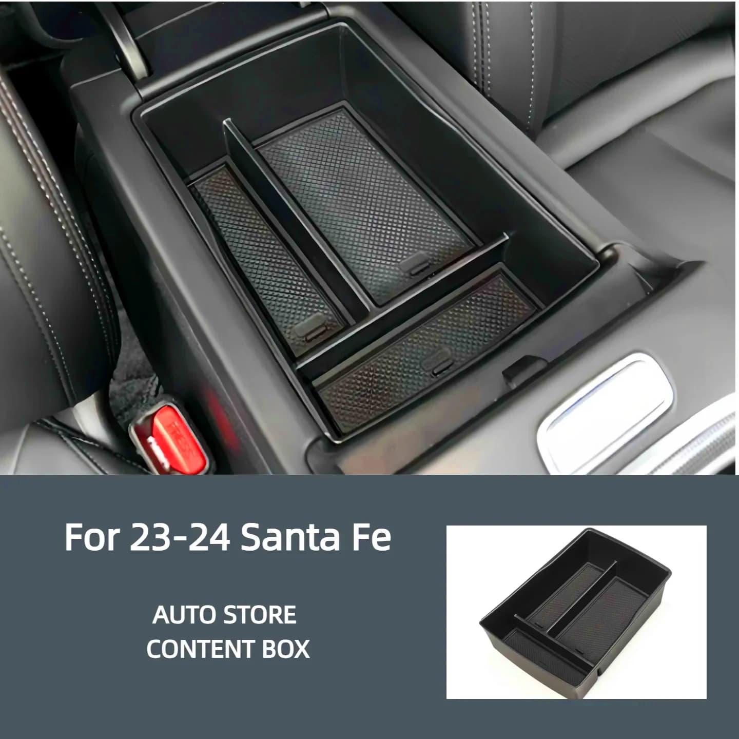 For 23-24 Santa Fe Steering Wheel Storage Box Modification Screen Box Compartment Storage Box
