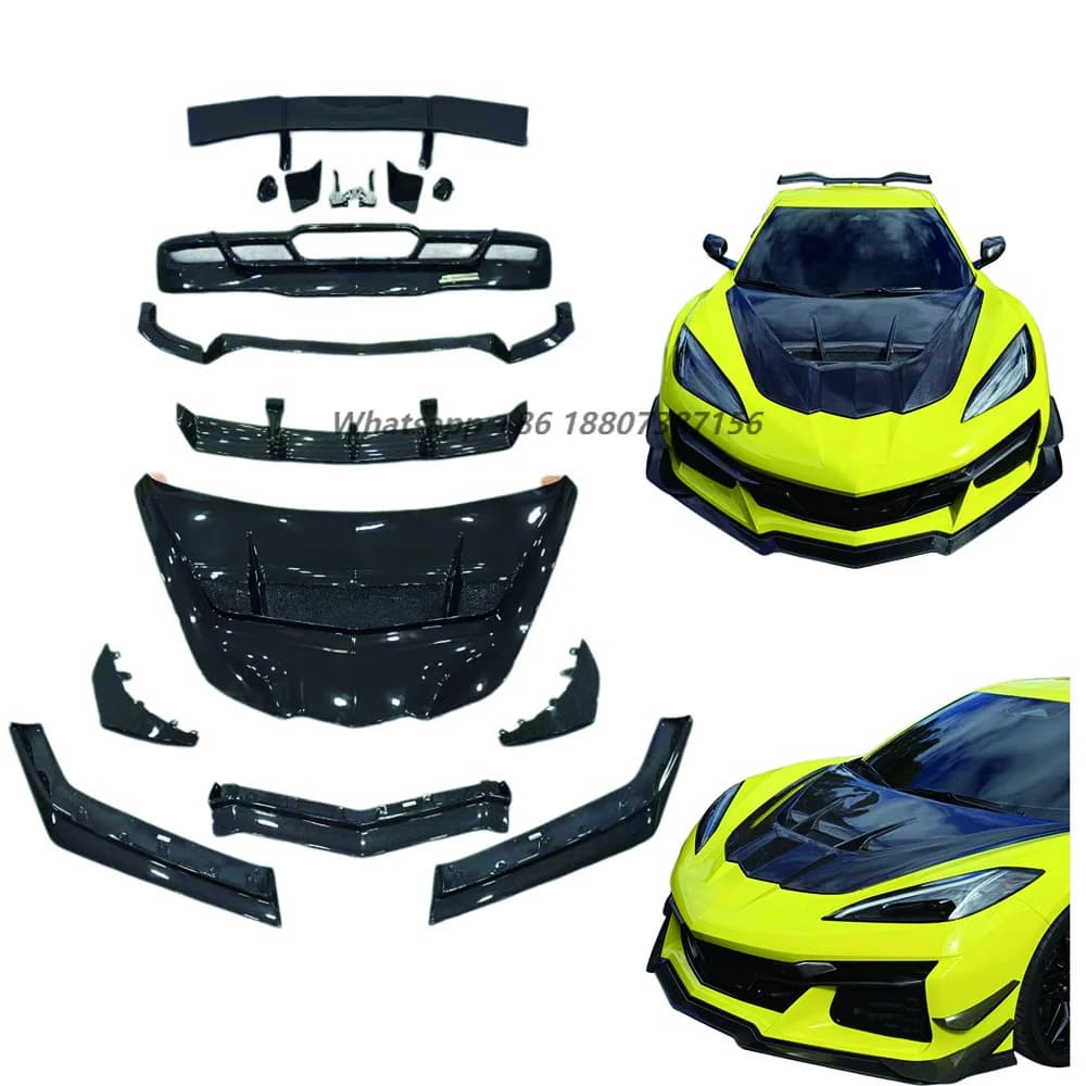 For   Carbon Fiber Body Kit for Corvette C8 Z06 Exterior Aerodynamic Modification Parts