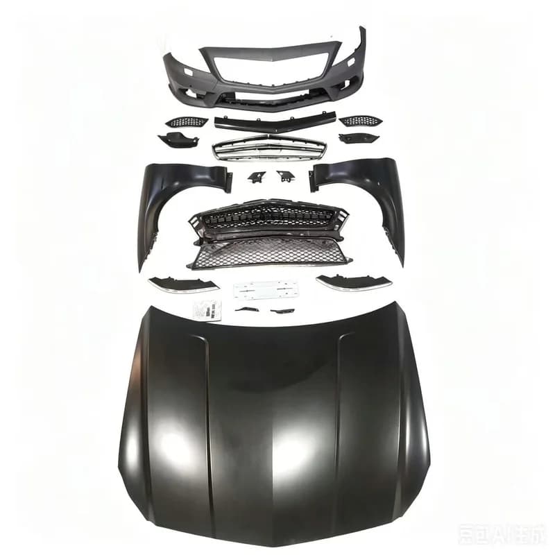 High Quality CLS63 Style Full Body Kit For CLS Class W218 Includes Hood, Bumper, Side Skirts Auto Replacement Parts