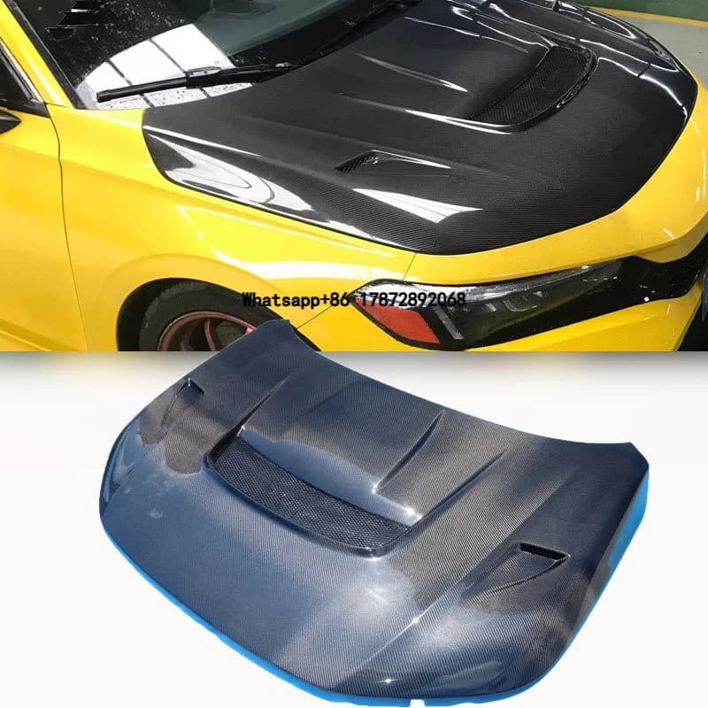 For 2022 2023 2024 FE1 FE2 Carbon Fiber Front Vented Hood Engine Cover
