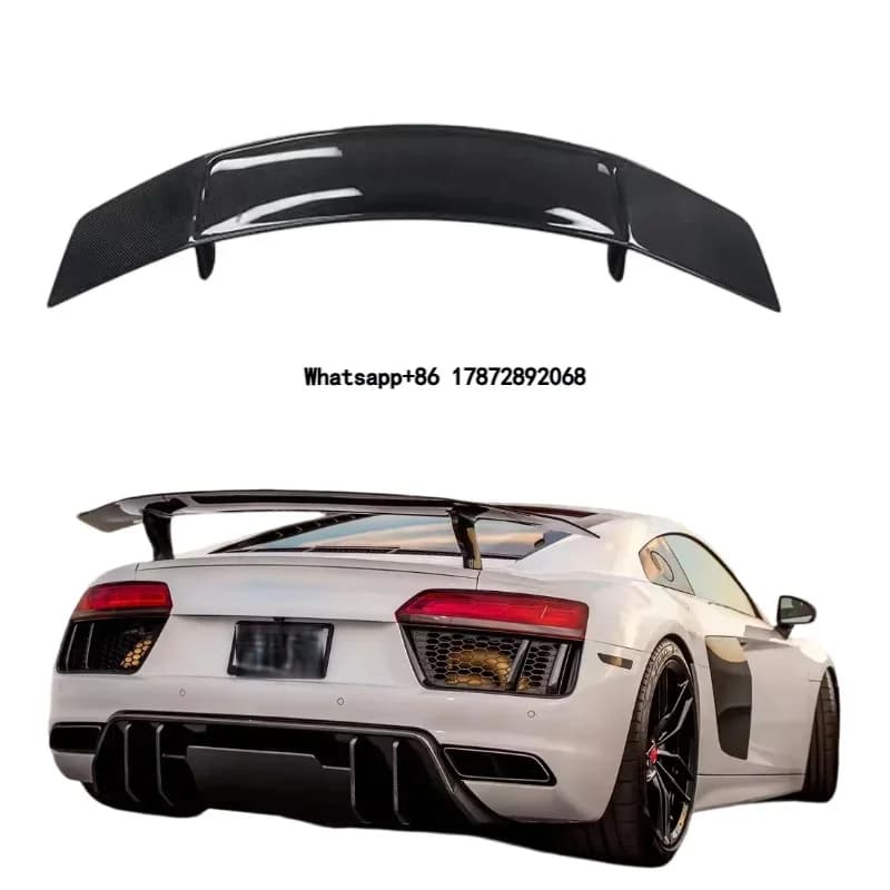 Wholesale Vors Style Carbon Fiber Rear Spoiler for R8 Ducktail Tail Wing Car Body Parts