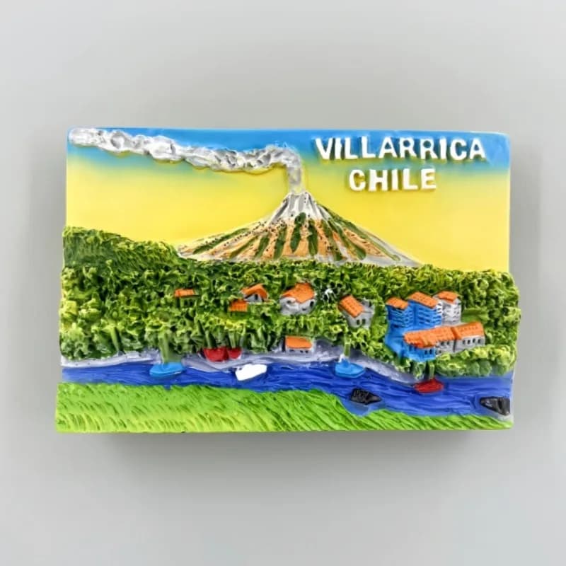 Chile Fridge Magnets Moai Statues Easter Island Villarrica Volcano Fridge Stickers Home Decoration Wedding Gifts
