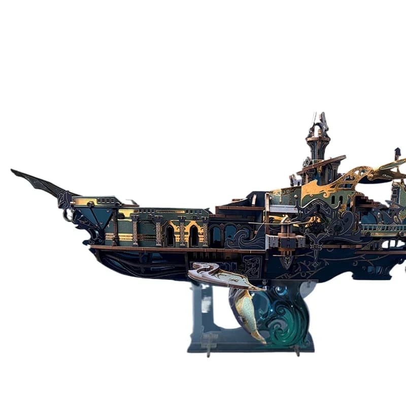 Fantasy spaceship movable 3D three-dimensional assembly model DIY handmade toy