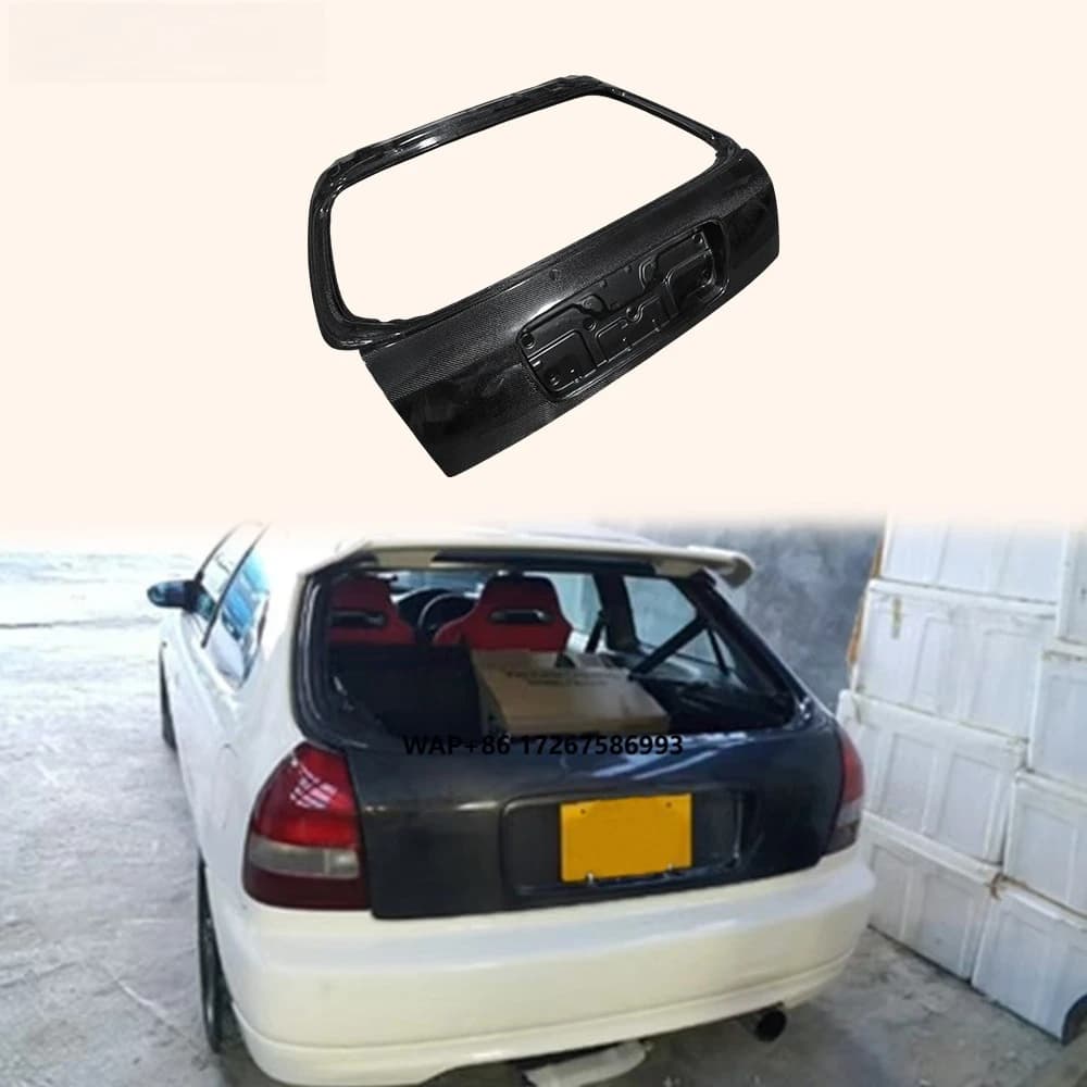 For  Type R 97-00 5D Carbon OE Rear Roof Trunk Hatchback Body Kits