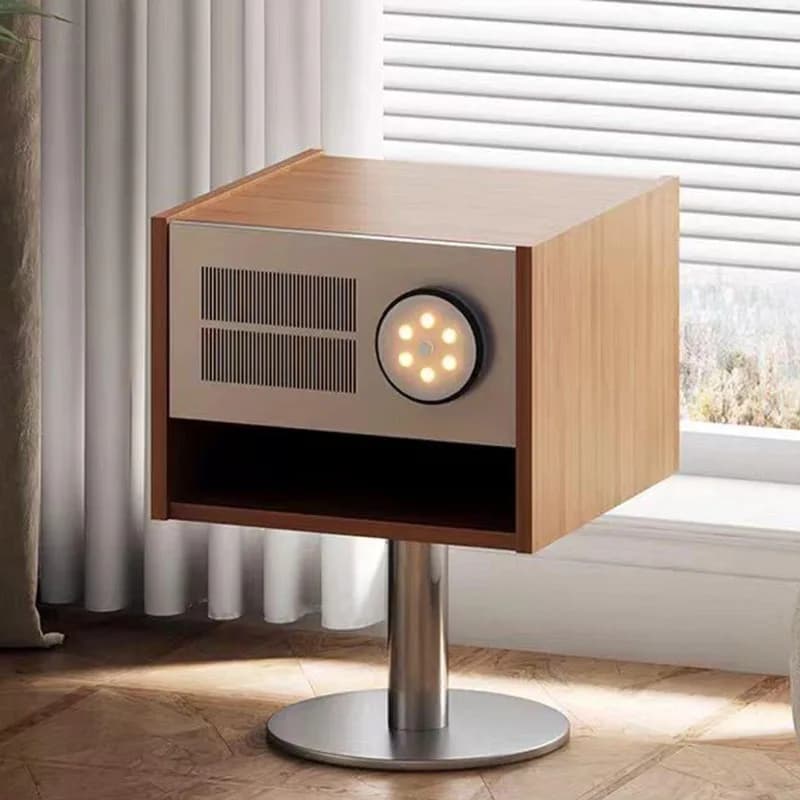 Solid wood bedside table, retro style bedroom sofa simple cabinet, locker