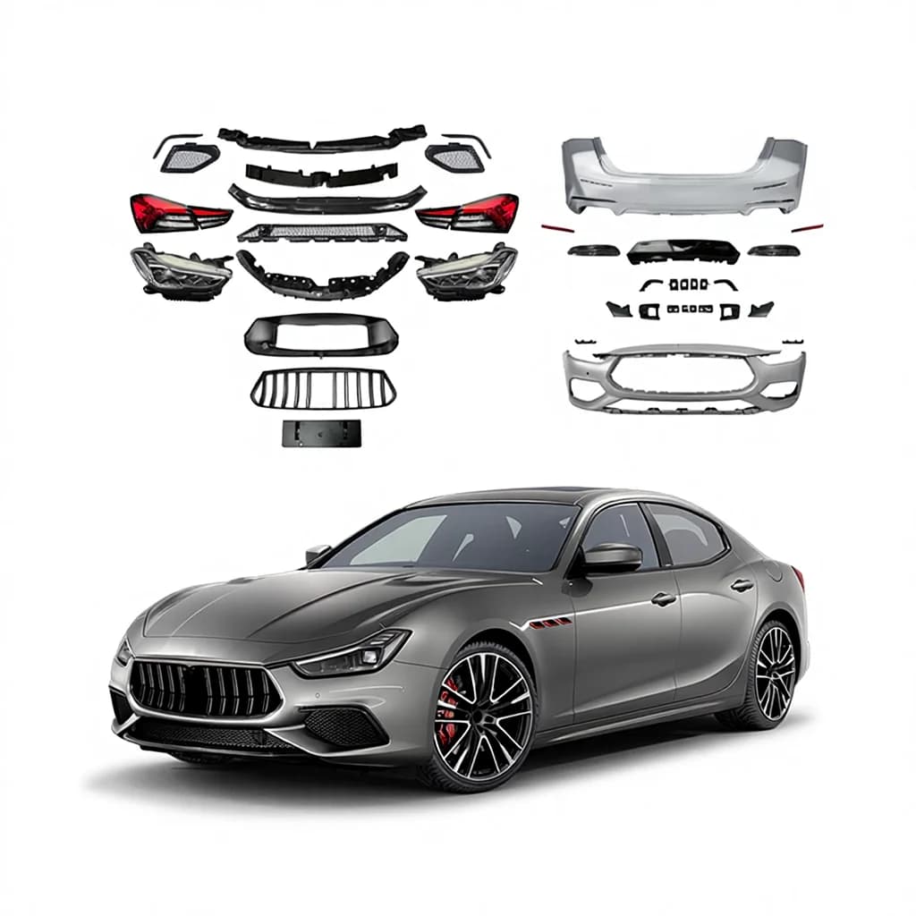 Exterior Package T Style Ghibli Conversion Kit for Maserati Ghibli 14-20 Automotive Facelift T Style Auto Parts Car Modification