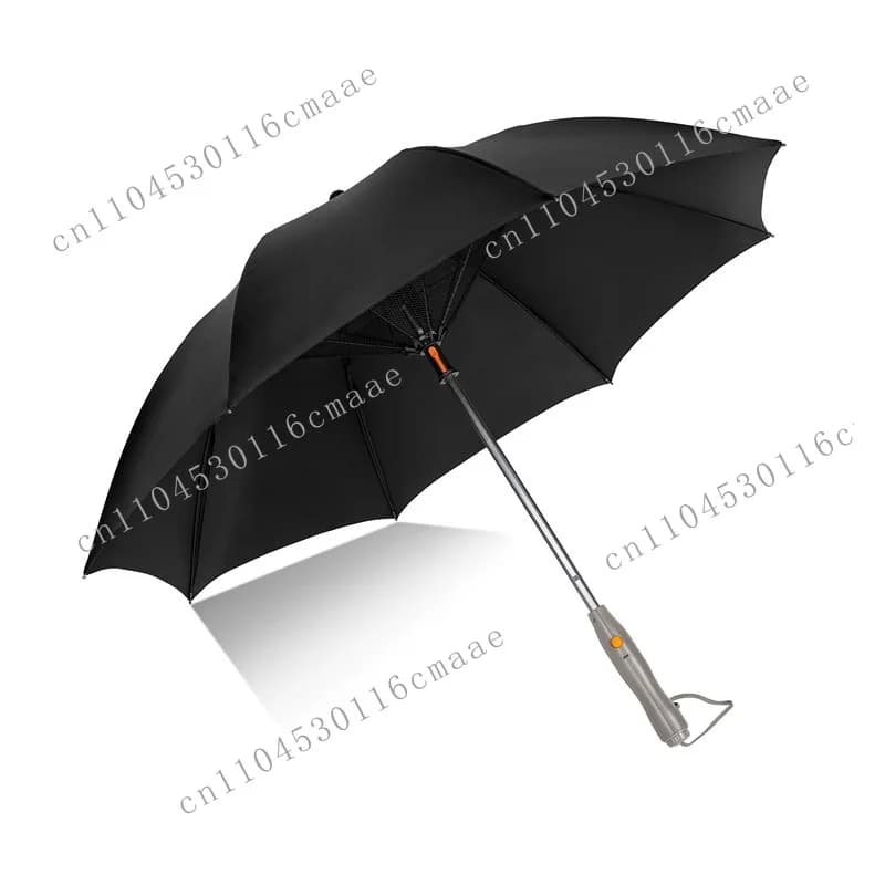Umbrellas with fans feature spray cooling and sun protection water-spray umbrellas