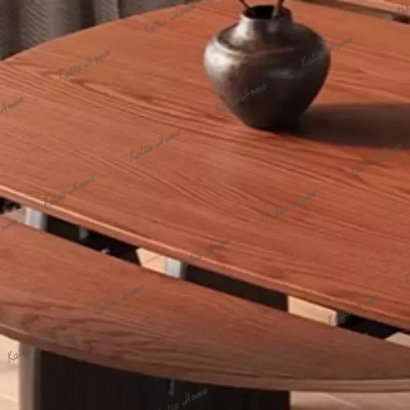 LD American Folding Dining Table Retractable Variable Round Special Dining Table Creative Art Home Furniture