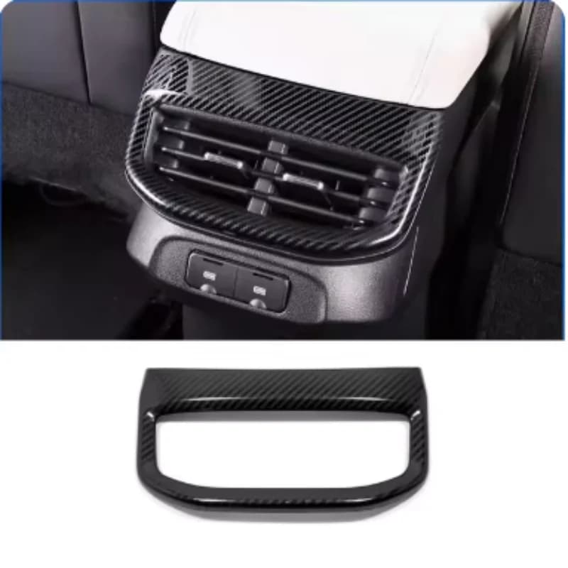 Car Rear Seat Console Air Conditioner Outlet Frame Cover Trim Garnish Sticker For Haval H6 3rd Gen 2021-2024 GT PHEV
