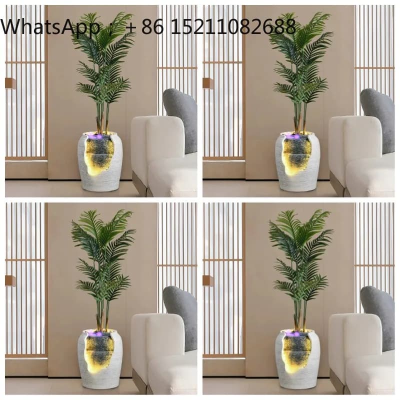 SCY flowing water makes money fountain ornament circulating water living room floor-to-ceiling landscape humidifier bonsai