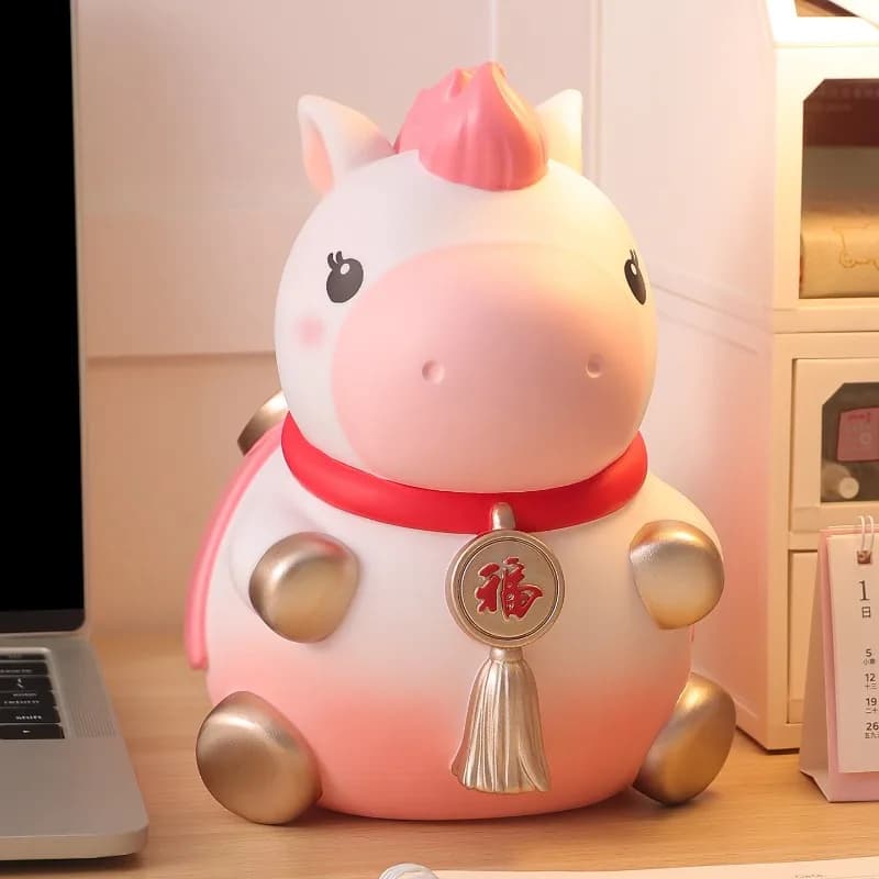 Cartoon Vintage Money Boxes Horse Anime Room Decor Unique Aesthetic Design Fashion Creative Piggy Bank Modern Cofre Home Decor