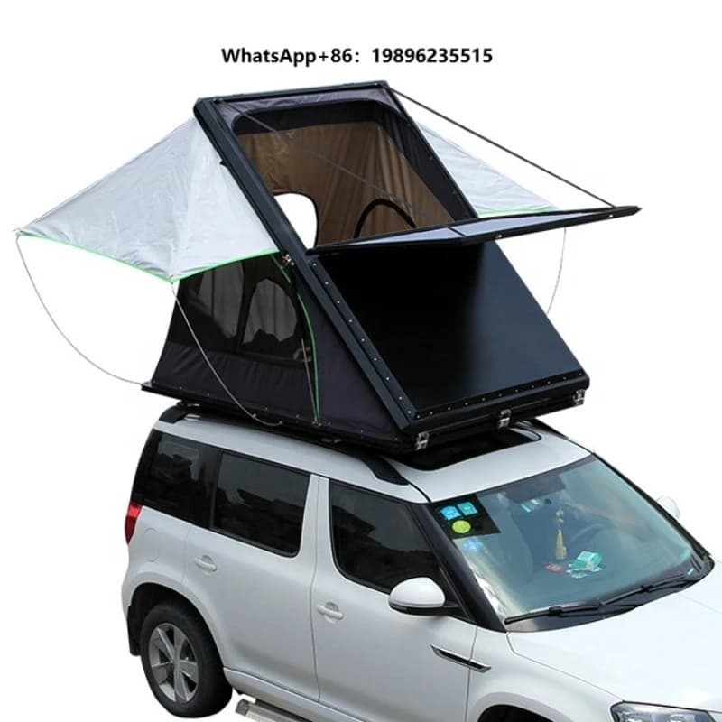 Roof Tent with Skylights Pickup  Light Weight Hard Shell Roof Top Tent Car Truck Camping Top Auto Tent