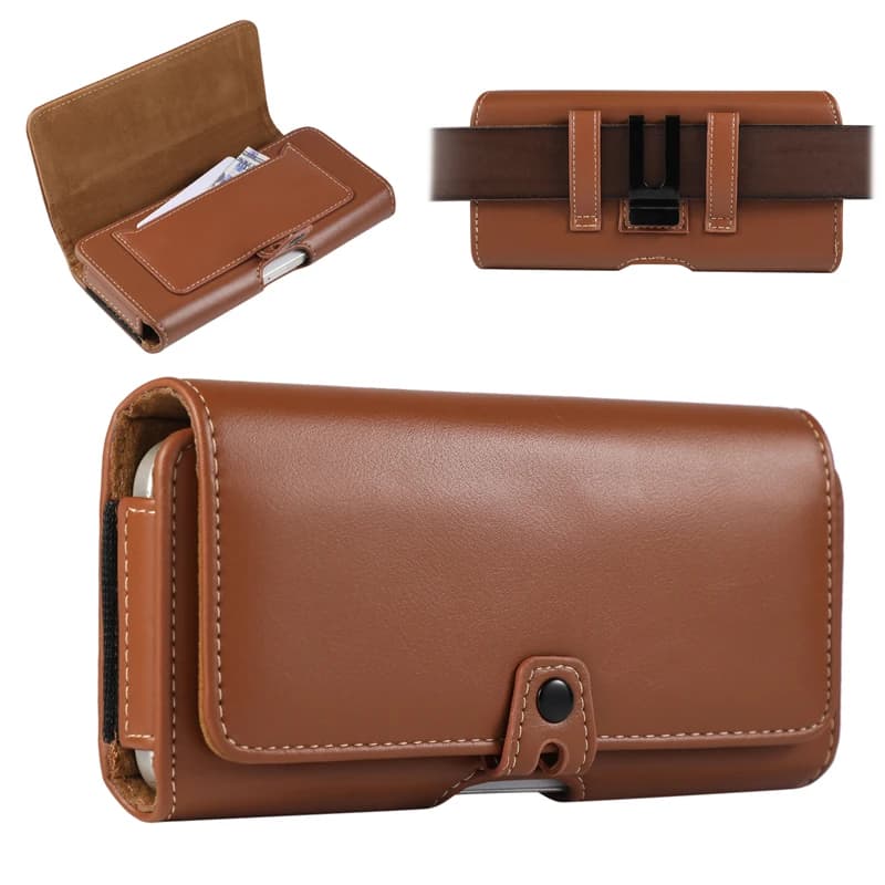 Universal Phone Pouch Waist Case For Samsung S26Ultra S26 S25Ultra S25 S24 A57 A56 A37 A36 A27 Leather Cover Holster Belt Bag