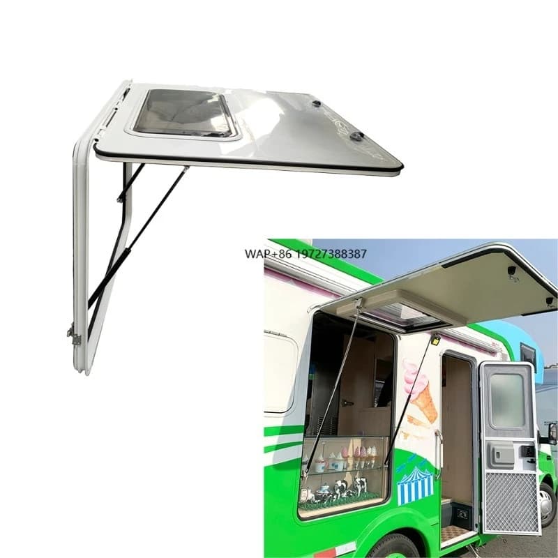 NEW Style Modern Aluminum Alloy RV Front Door Baggage Storage Hatch with Window for Trailer