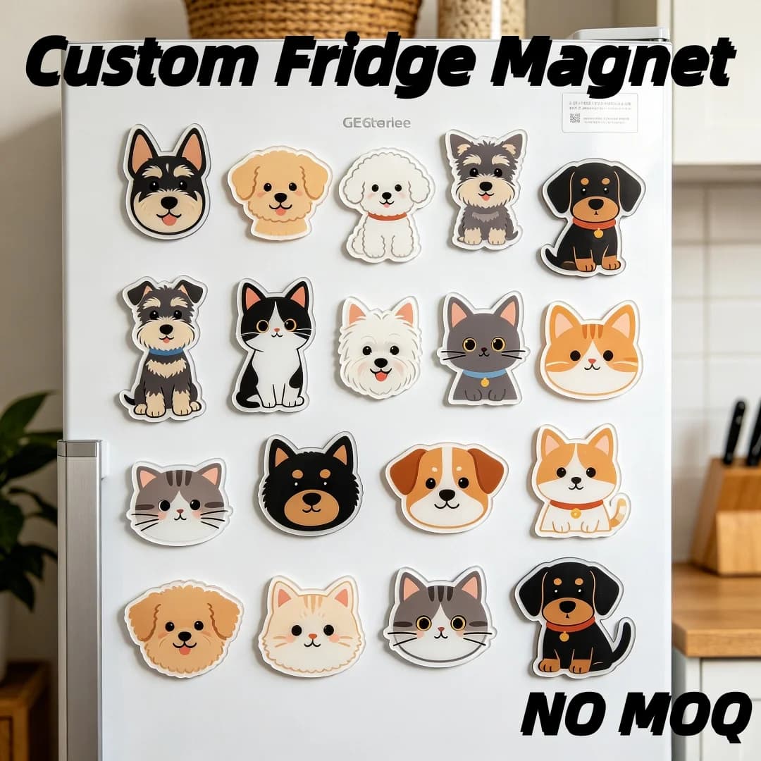 Factory Custom Logo Acrylic Fridge Magnet Promotional Gift Cute Cartoon Anime Printed Magnet Acrylic Epoxy for Fridge