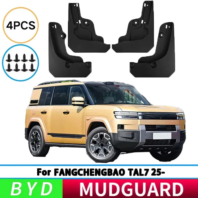 Suitable for BYD Formula Leopard Titanium 7 2025 front and rear wheel mudguards, car tire mudguards, and splash guards.