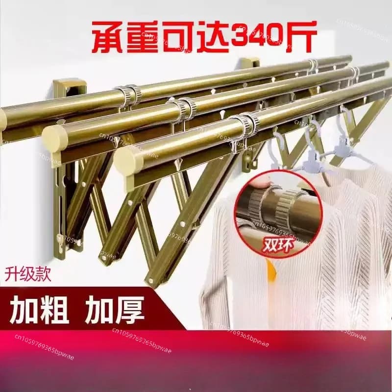 Retractable Drying Rack Outside The Balcony Window Outdoor Push-pull Drying Rack Folding Clothes Drying Rod Outdoor Clothes
