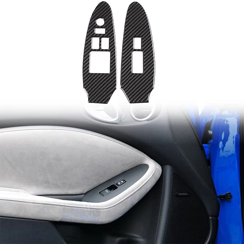 For Nissan 370Z 2008-2020 Automotive Glass Lift Decoration Frame Soft Carbon Fiber Automotive Modification Accessories