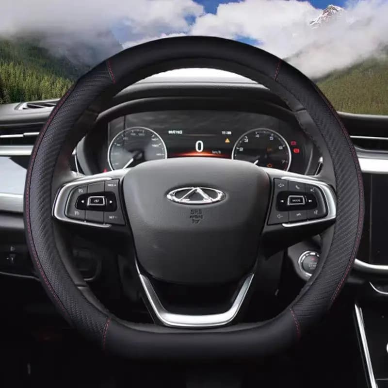 D Shape Car Steering Wheel Cover For Chery Tiggo 5X 7 8 2020 -2023 3X 7 Plus 8 Plus Pro Arrizo 5 Plus GT 2021 -2023 GX 2019-2023