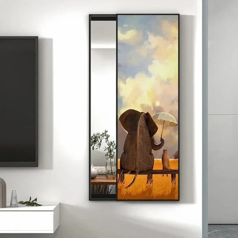 LHM   light luxury home full body mirror bedroom makeup floor mirror