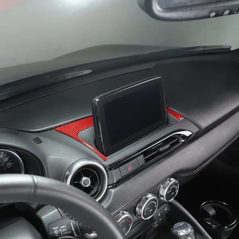 1Pcs Soft Carbon Fiber For Mazda MX-5 2016-2025+ Car Center Navigation Screen Rear Decorative Sticker Car Interior Accessories