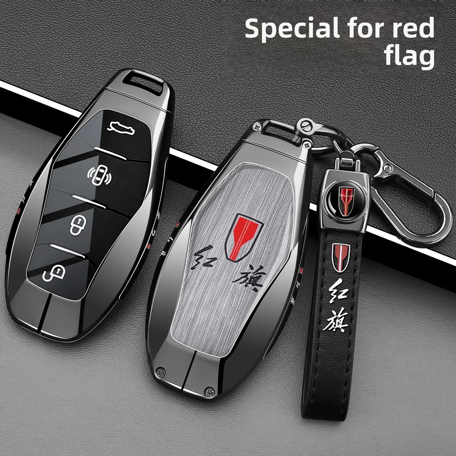 Red Flag HS3 PHEV Key Set 25 Models 26 New Red Flag H6 Car H5 PHEV Special HS3 Metal Shell Buckle