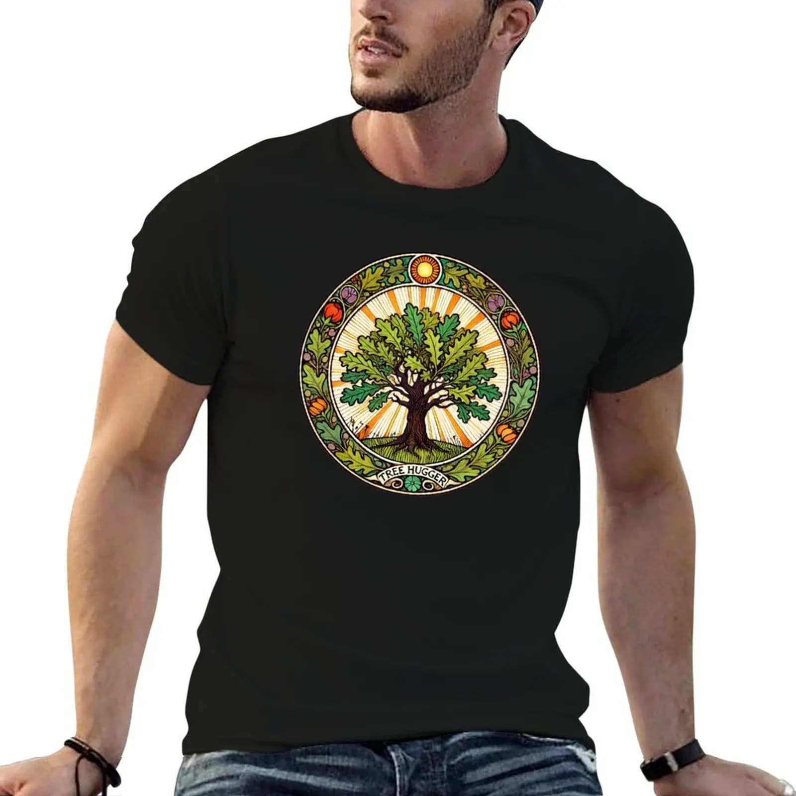 Oak Tree T-Shirt funny costumes street wear mens clothes