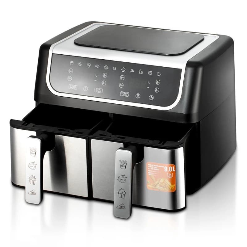 Double Ball Air FryerWarehouse Large Capacity Multifunctional Double Pot  Basket Smart Touch Screen Oil Free