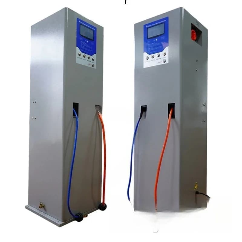Fully automatic automobile vertical inflator with built-in air compressor