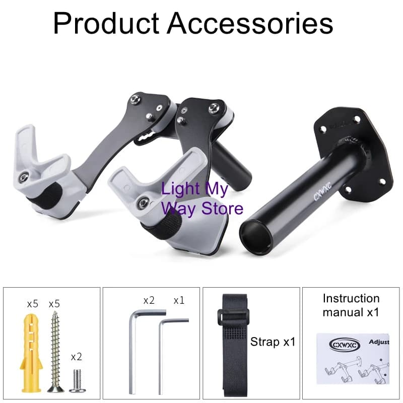Adjustable Trailer Rack CX10 Bicycle Wall Mount Road & Mountain Bike Wall Hook Kids' Balance Bike