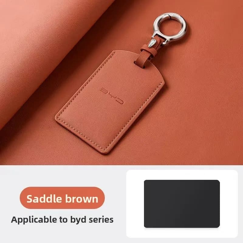 Car Leather Key Case Cover For BYD Seal U Seagull ATTO 3 Ti7  B5 Han Song Car Keyless Remote Key Card Kit Protector Accessorie