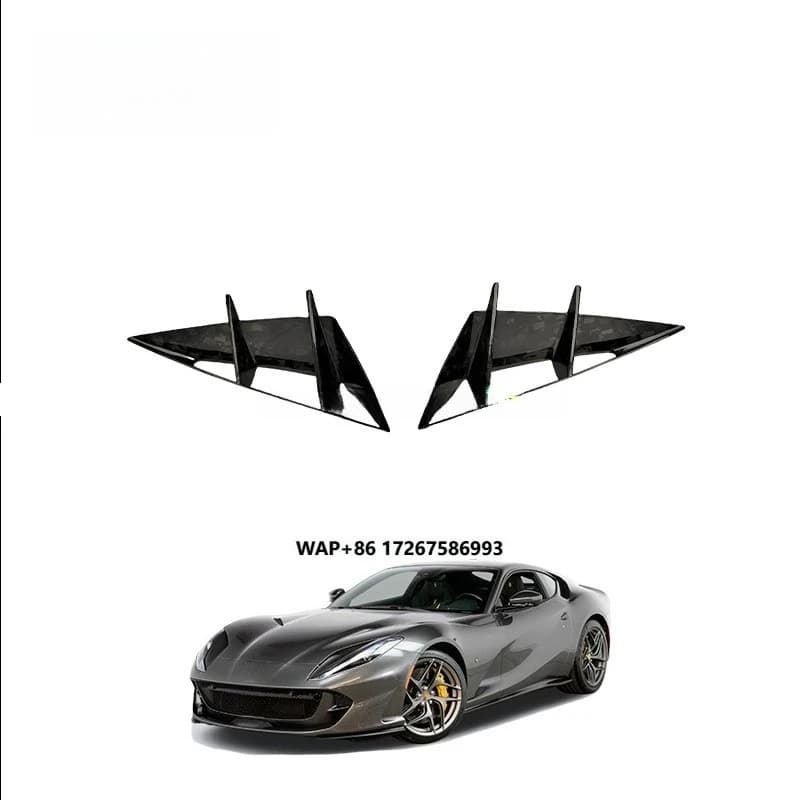 Auto Parts Accessories Dry Carbon Fiber Body Kit Rear Bumper Air Outlet Trim  for 812 Superfast 2017-2020