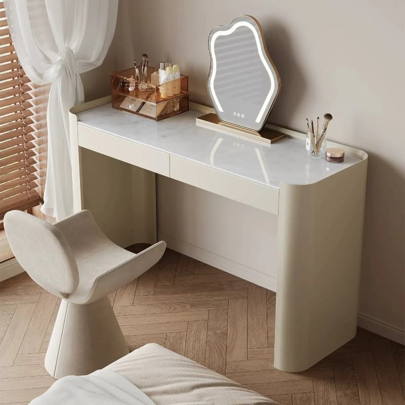 YJQ natural luxury stone dressing table light luxury small apartment bedroom household dressing table