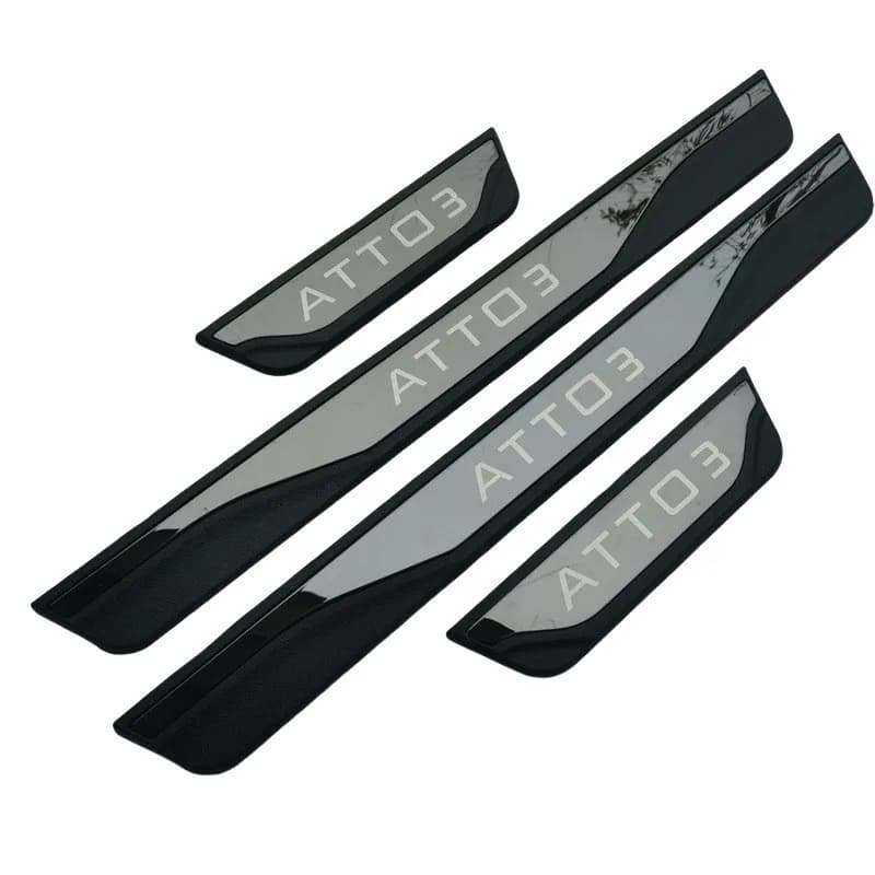 For BYD ATTO3 ATTO 3 2027 2026 2025 2024 2023 2022 Car Door Sill Plate Pedal Threshold Protector Sticker Steel Cover Accessories